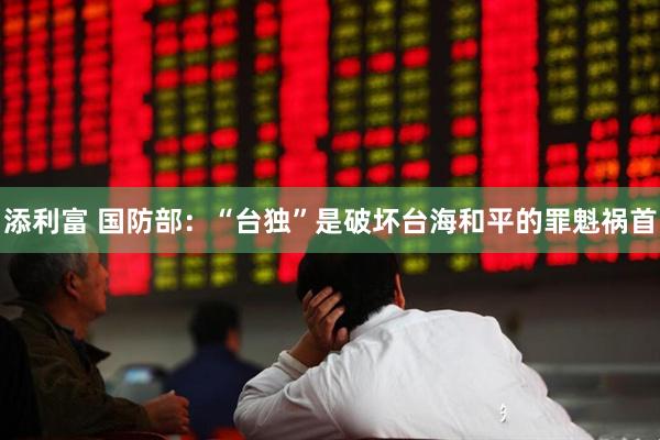 添利富 国防部：“台独”是破坏台海和平的罪魁祸首